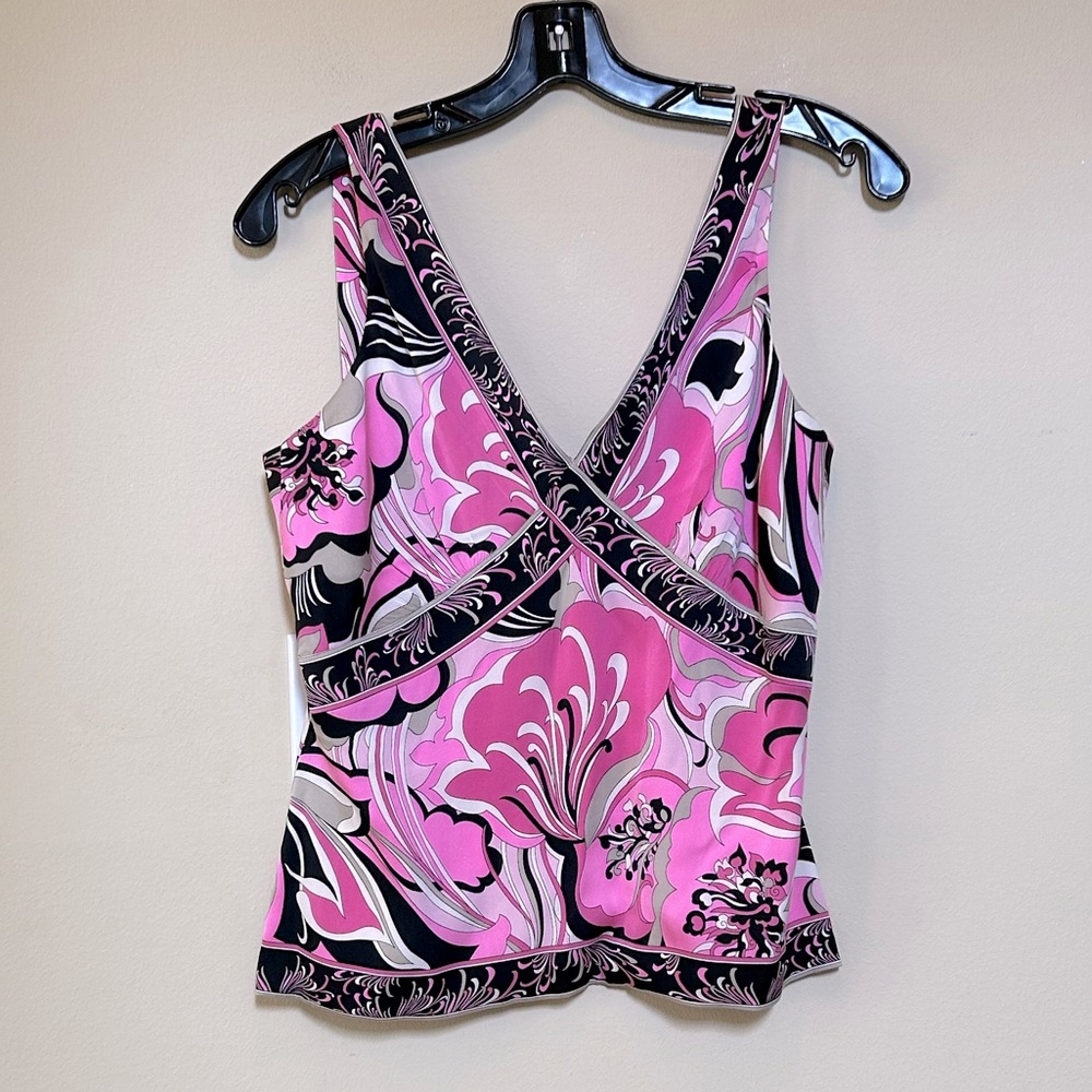 Elie Tahari - Floral Paisley Blouse - Petite Medium
